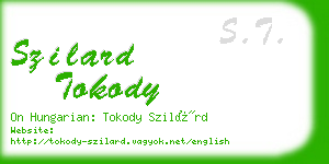 szilard tokody business card